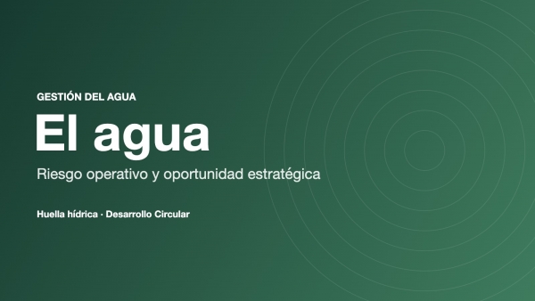 El agua: riesgo operativo y oportunidad estrategica